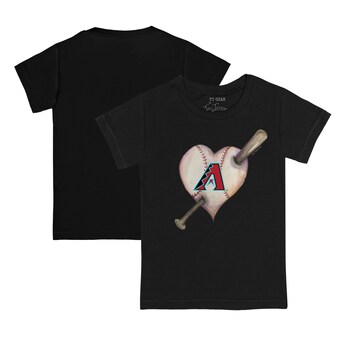 Infant Arizona Diamondbacks Tiny Turnip Black Heart Bat T-Shirt