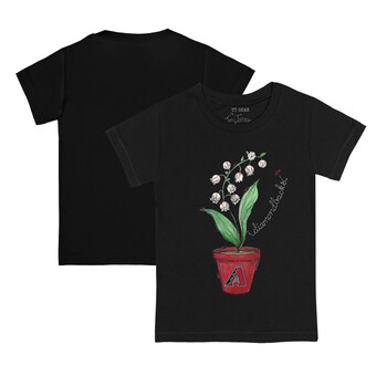 Infant Arizona Diamondbacks Tiny Turnip Black Lilies & Ladybugs T-Shirt