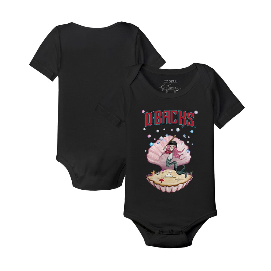 Infant Arizona Diamondbacks Tiny Turnip Black Mermaid Bodysuit