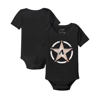 Infant Arizona Diamondbacks Tiny Turnip Black Military Star Bodysuit