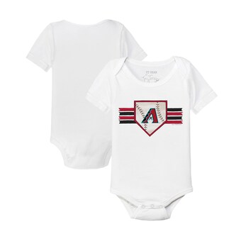 Infant Arizona Diamondbacks Tiny Turnip White Base Stripe Bodysuit