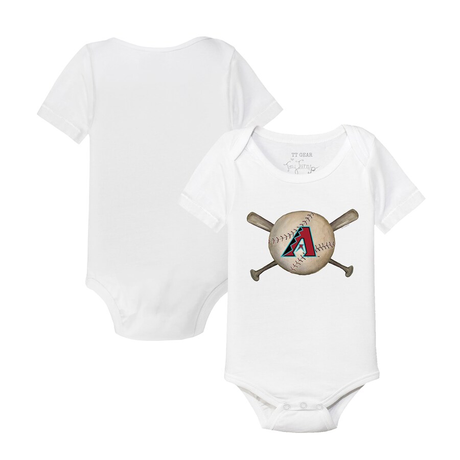 Infant Arizona Diamondbacks Tiny Turnip White Baseball Crossbats Bodysuit