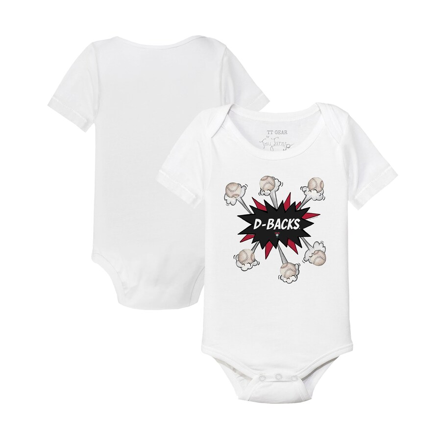 Infant Arizona Diamondbacks Tiny Turnip White Baseball Pow Bodysuit