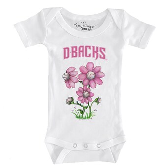 Infant Arizona Diamondbacks Tiny Turnip White Blooming Baseballs Bodysuit