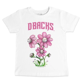 Infant Arizona Diamondbacks Tiny Turnip White Blooming Baseballs T-Shirt