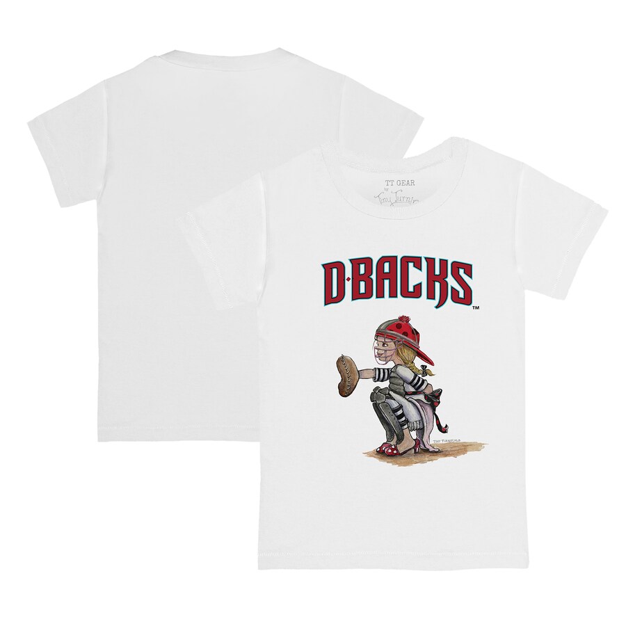 Infant Arizona Diamondbacks Tiny Turnip White Kate the Catcher T-Shirt