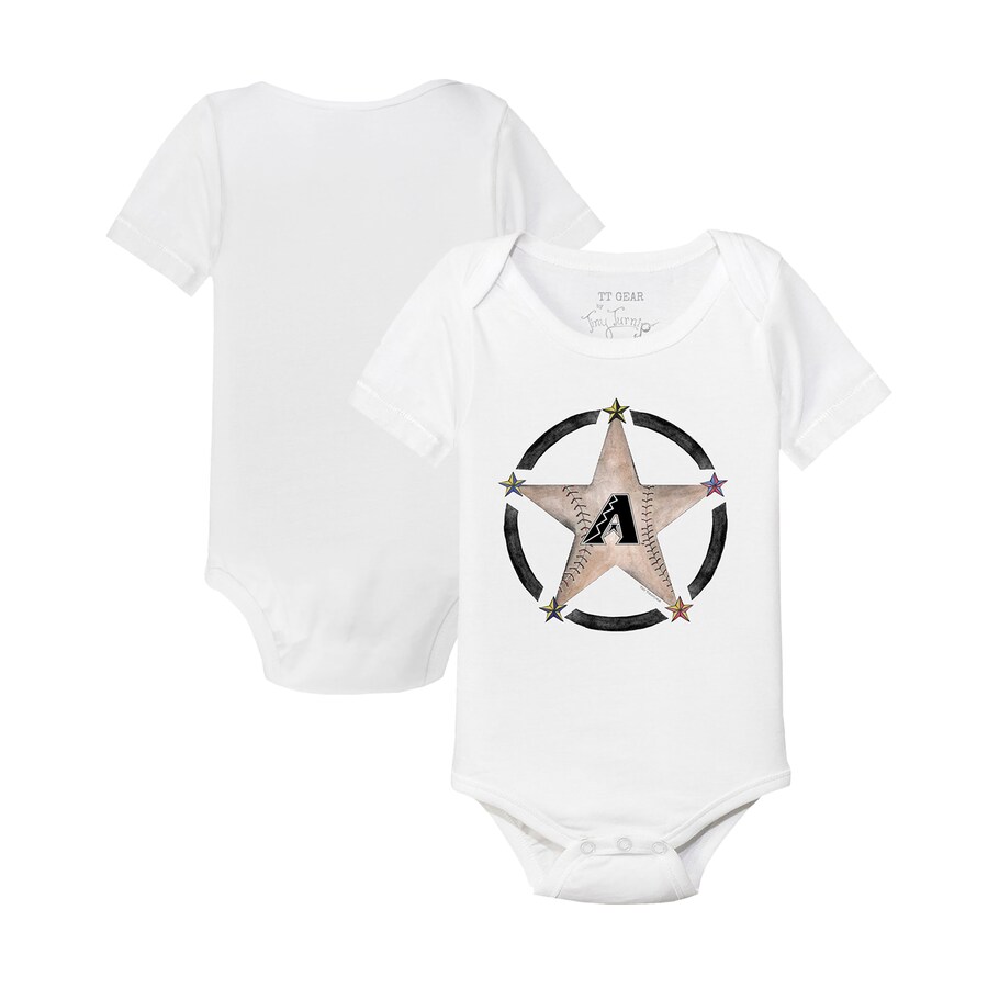 Infant Arizona Diamondbacks Tiny Turnip White Military Star Bodysuit