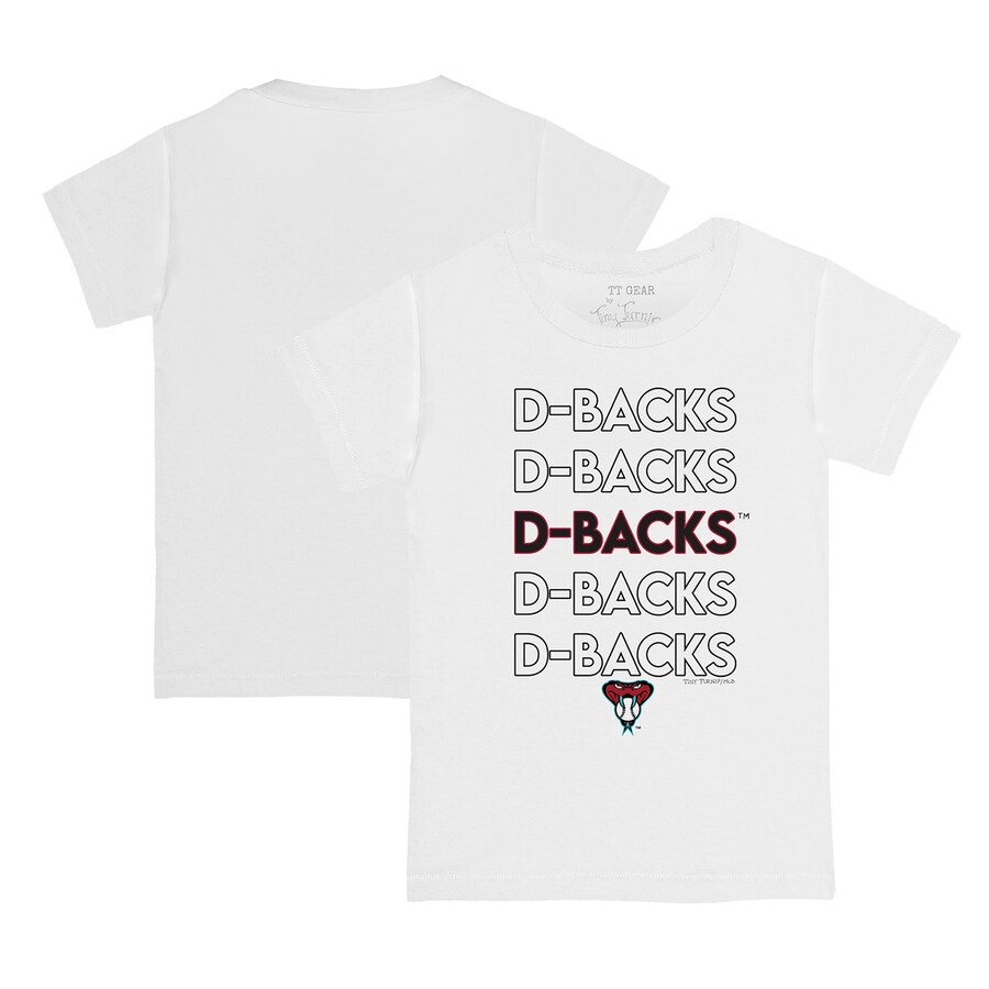 Infant Arizona Diamondbacks Tiny Turnip White Stacked T-Shirt