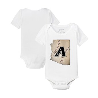 Infant Arizona Diamondbacks Tiny Turnip White State Outline Bodysuit