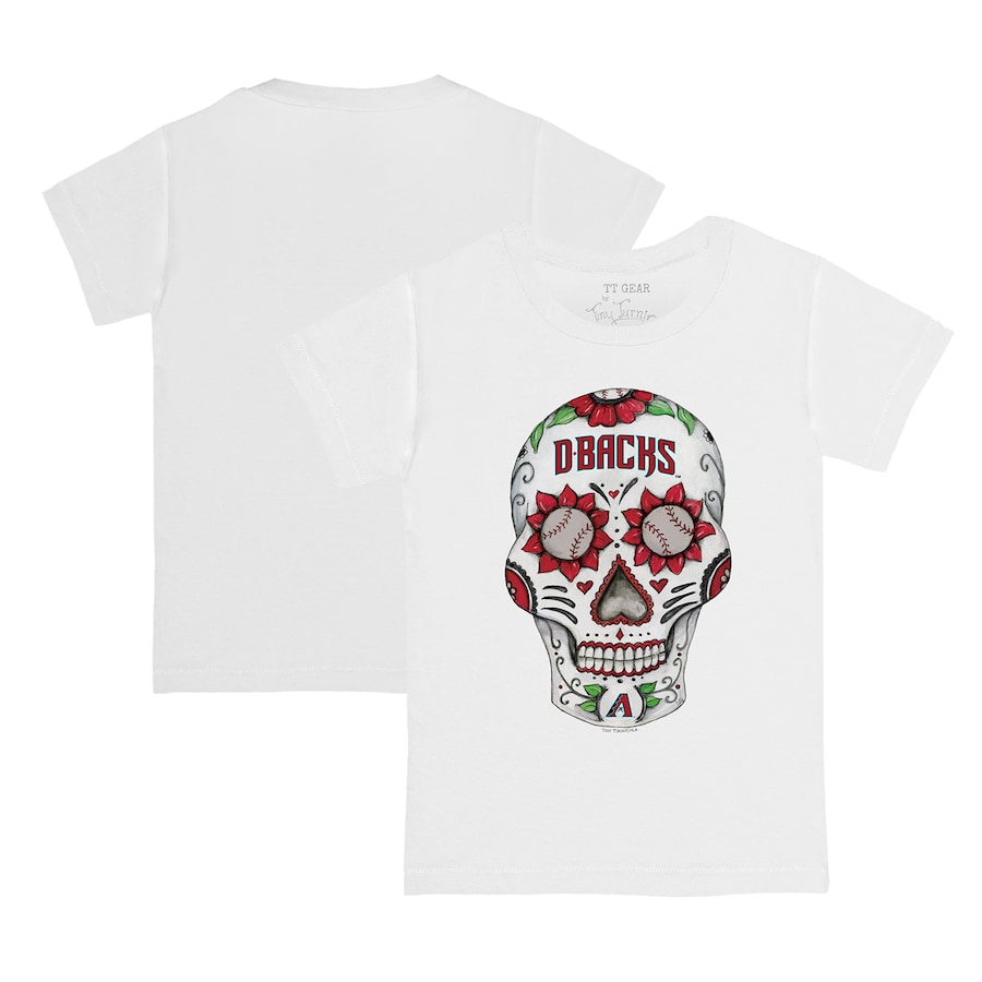 Infant Arizona Diamondbacks Tiny Turnip White Sugar Skull T-Shirt