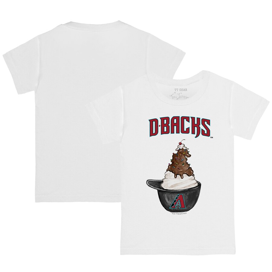 Infant Arizona Diamondbacks Tiny Turnip White Sundae Helmet T-Shirt