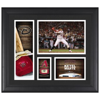 Arizona Diamondbacks Ketel Marte Fanatics Authentic Framed 15" x 17" Player Collage with a Piece of Game-Used Ball