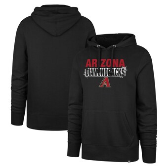 Men's Arizona Diamondbacks '47 Black Base Slide Headline Pullover Hoodie