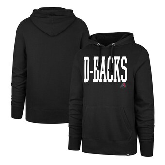 Men's Arizona Diamondbacks '47 Black Dime Headline Pullover Hoodie