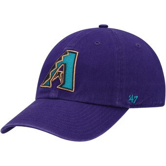 Men's Arizona Diamondbacks '47 Purple Logo Cooperstown Collection Clean Up Adjustable Hat