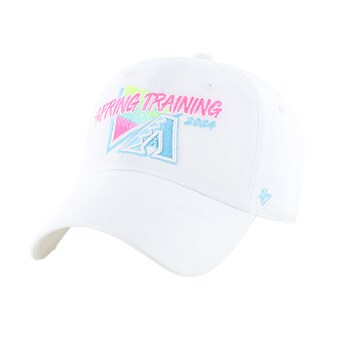 Men's Arizona Diamondbacks '47 White 2024 Spring Training Vapor Wave Clean Up Adjustable Hat
