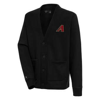 Men's Arizona Diamondbacks  Antigua Black Button-Up Cardigan