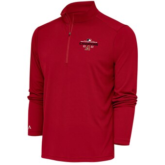 Men's Arizona Diamondbacks  Antigua Red 2023 National League Champions Tribute Quarter-Zip Pullover Top