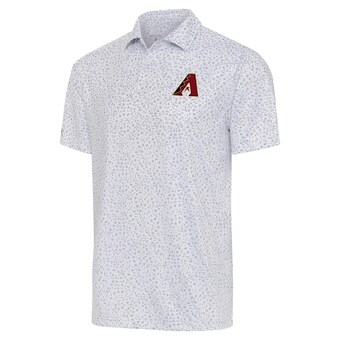 Men's Arizona Diamondbacks  Antigua White/Gray Motion Polo