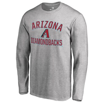 Men's Arizona Diamondbacks Ash Victory Arch Long Sleeve T-Shirt