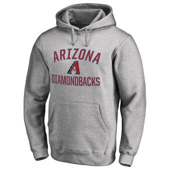 Men's Arizona Diamondbacks Ash Victory Arch Pullover Hoodie