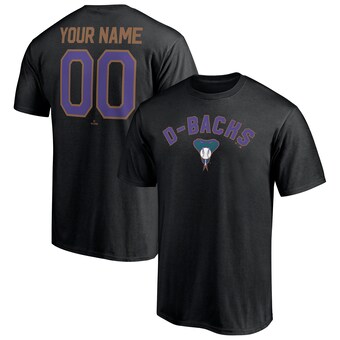 Men's Arizona Diamondbacks Black Cooperstown Winning Streak Personalized Name & Number T-Shirt