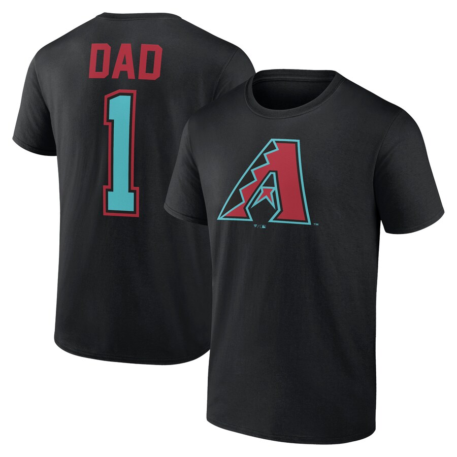 Men's Arizona Diamondbacks Black Father's Day #1 Dad T-Shirt