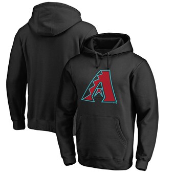 Men's Arizona Diamondbacks Black Official Logo Fitted Pullover Hoodie