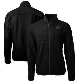 Men's Arizona Diamondbacks  Cutter & Buck Black Cascade Eco Sherpa Big & Tall Full-Zip Jacket