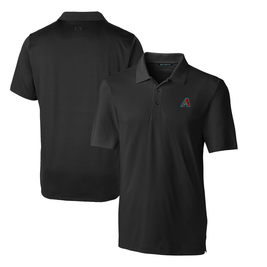 Men's Arizona Diamondbacks  Cutter & Buck Black Forge Stretch Big & Tall Polo