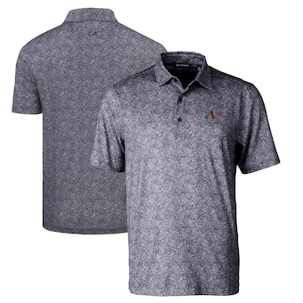 Men's Arizona Diamondbacks  Cutter & Buck Black Pike Constellation Stretch Polo