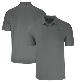 Men's Arizona Diamondbacks  Cutter & Buck Gray Forge Eco Stretch Recycled Big & Tall Polo