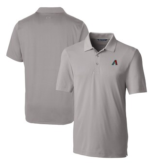 Men's Arizona Diamondbacks  Cutter & Buck Gray Forge Stretch Polo