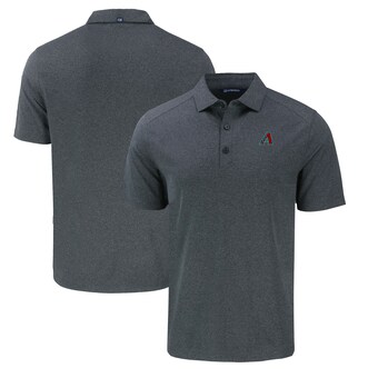 Men's Arizona Diamondbacks  Cutter & Buck Heather Black Forge Eco Stretch Recycled Big & Tall Polo