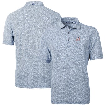 Men's Arizona Diamondbacks  Cutter & Buck Navy Americana Logo Virtue Eco-Pique Botanical Recycled Polo