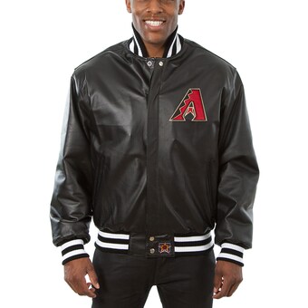 Men's Arizona Diamondbacks JH Design Black Classic Leather Team Jacket