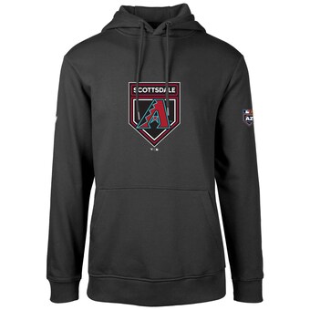 Men's Arizona Diamondbacks Levelwear Black 2024 Spring Training Podium Fleece Pullover Hoodie