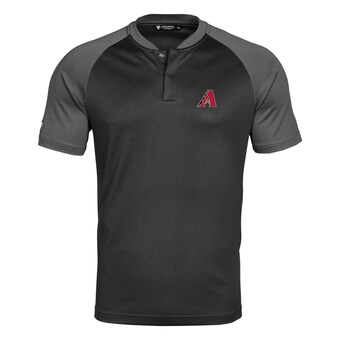 Men's Arizona Diamondbacks  Levelwear Black/Charcoal Tracker Insignia 2.0 Polo