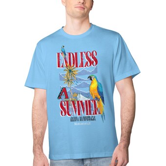 Men's Arizona Diamondbacks Margaritaville Light Blue Endless Summer Parrot Graphic T-Shirt