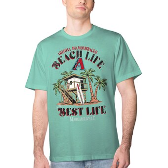 Men's Arizona Diamondbacks Margaritaville Mint Beach Hut Graphic T-Shirt