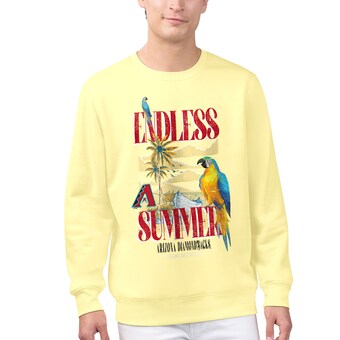 Men's Arizona Diamondbacks Margaritaville Yellow Endless Summer Parrot Graphic Pullover Sweatshirt