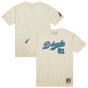 Men's Arizona Diamondbacks Randy Johnson Mitchell & Ness Cream Cooperstown Collection Player T-Shirt