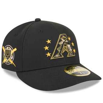 Men's Arizona Diamondbacks  New Era Black 2024 Armed Forces Day Low Profile 59FIFTY Fitted Hat