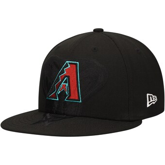 Men's Arizona Diamondbacks New Era Black Shadow Logo 59FIFTY Fitted Hat