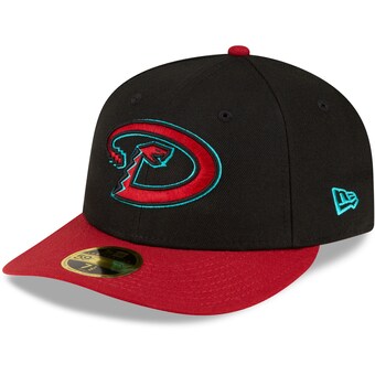Men's Arizona Diamondbacks  New Era Black/Red Road Authentic Collection On-Field Low Profile 59FIFTY Fitted Hat