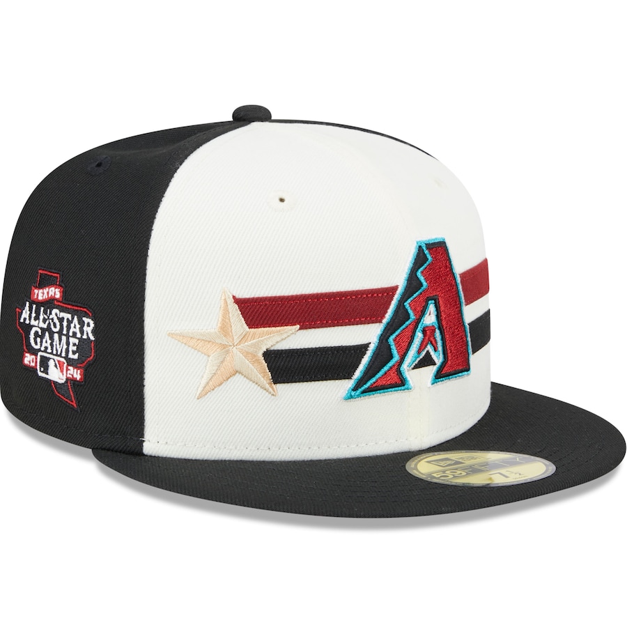 Men's Arizona Diamondbacks  New Era Cream/Black 2024 MLB All-Star Game Workout 59FIFTY Fitted Hat