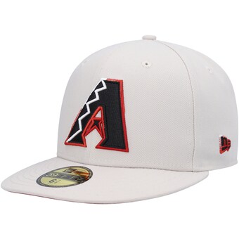 Men's Arizona Diamondbacks New Era Khaki Stone Dim Undervisor 59FIFTY Fitted Hat