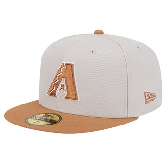 Men's Arizona Diamondbacks New Era Khaki/Brown Two-Tone Color Pack 59FIFTY Fitted Hat