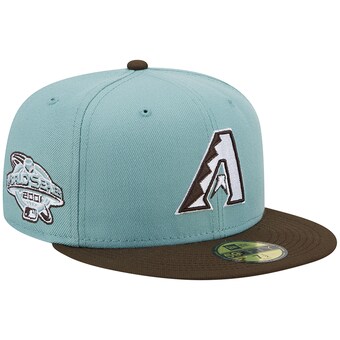 Men's Arizona Diamondbacks New Era Light Blue/Brown  2001 World Series Beach Kiss 59FIFTY Fitted Hat