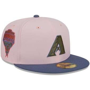 Men's Arizona Diamondbacks New Era Pink/Blue  Olive Undervisor 59FIFTY Fitted Hat